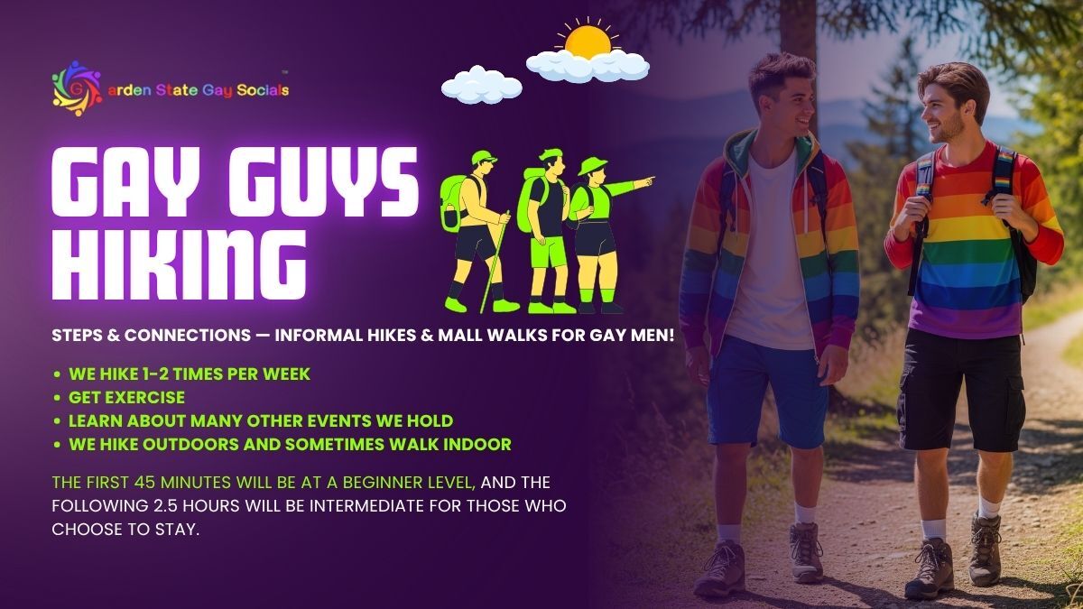Steps & Connections: Walks & Hikes for Gay Men in North Jersey (Oct 4) 10:15 AM EST