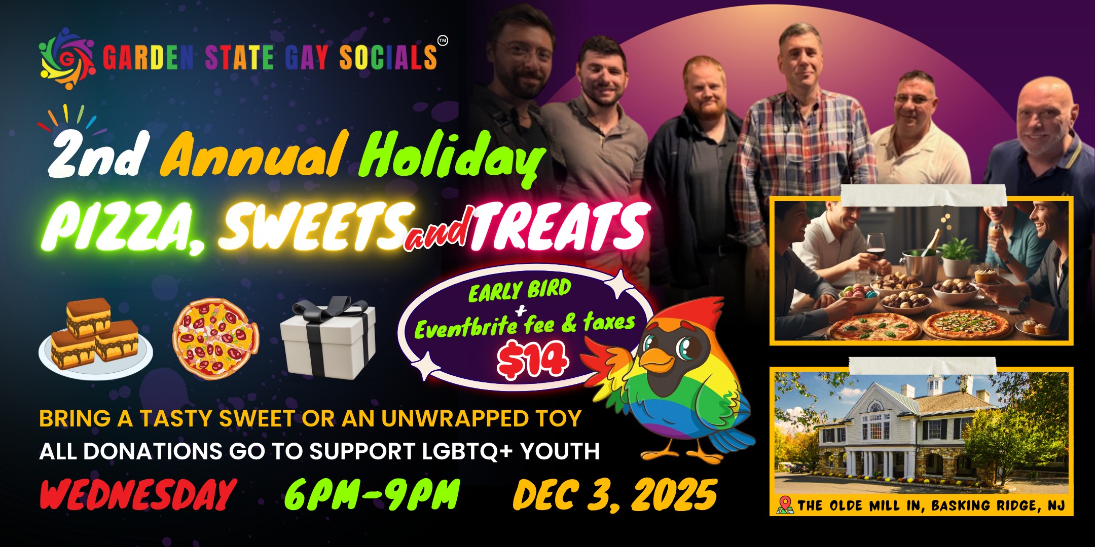 2nd Annual Holiday, Pizza, Sweets & Treats + Game Night