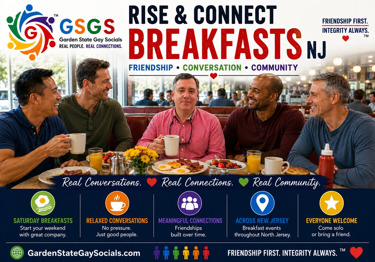 Rise & Connect: Gay Men's Breakfast NJ | Garden State Gay Socials