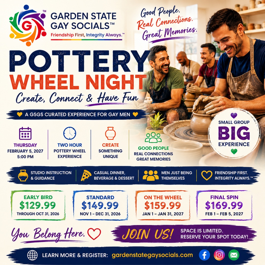 Gay Guys Pottery Wheel Night | Create, Connect & Have Fun